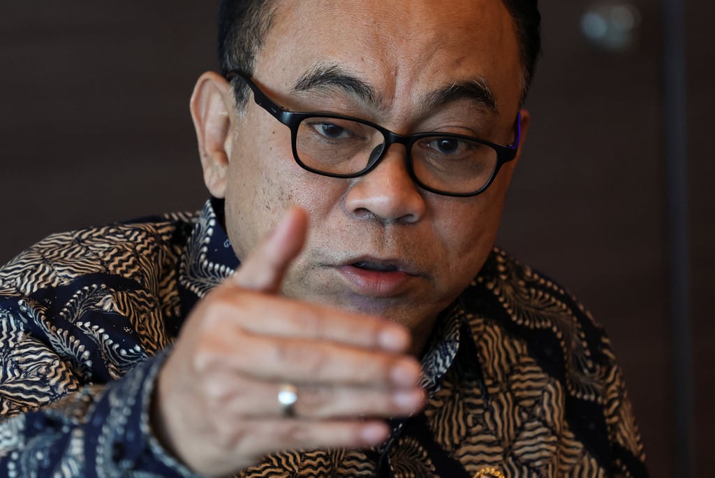 Indonesia’s Minister of Communication and Informatics, Budi Arie Setiadi, gestures during an interview at his office in Jakarta on June 14, 2024. Photo: Reuters Indonesia’s Minister of Communication and Informatics, Budi Arie Setiadi, gestures during an interview at his office in Jakarta on June 14, 2024. Photo: Reuters