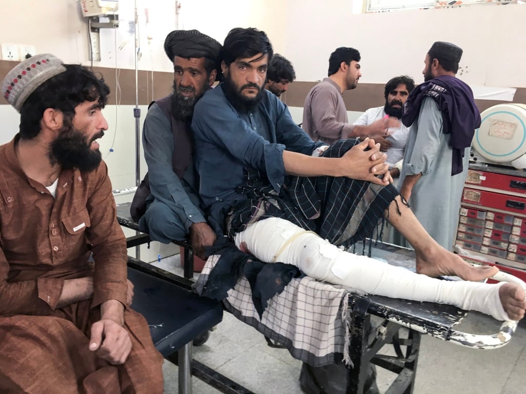 An injured man receives treatment at a hospital in Quetta, following an attack on mines in the Duki area of Balochistan province. Photo: EPA-EFE