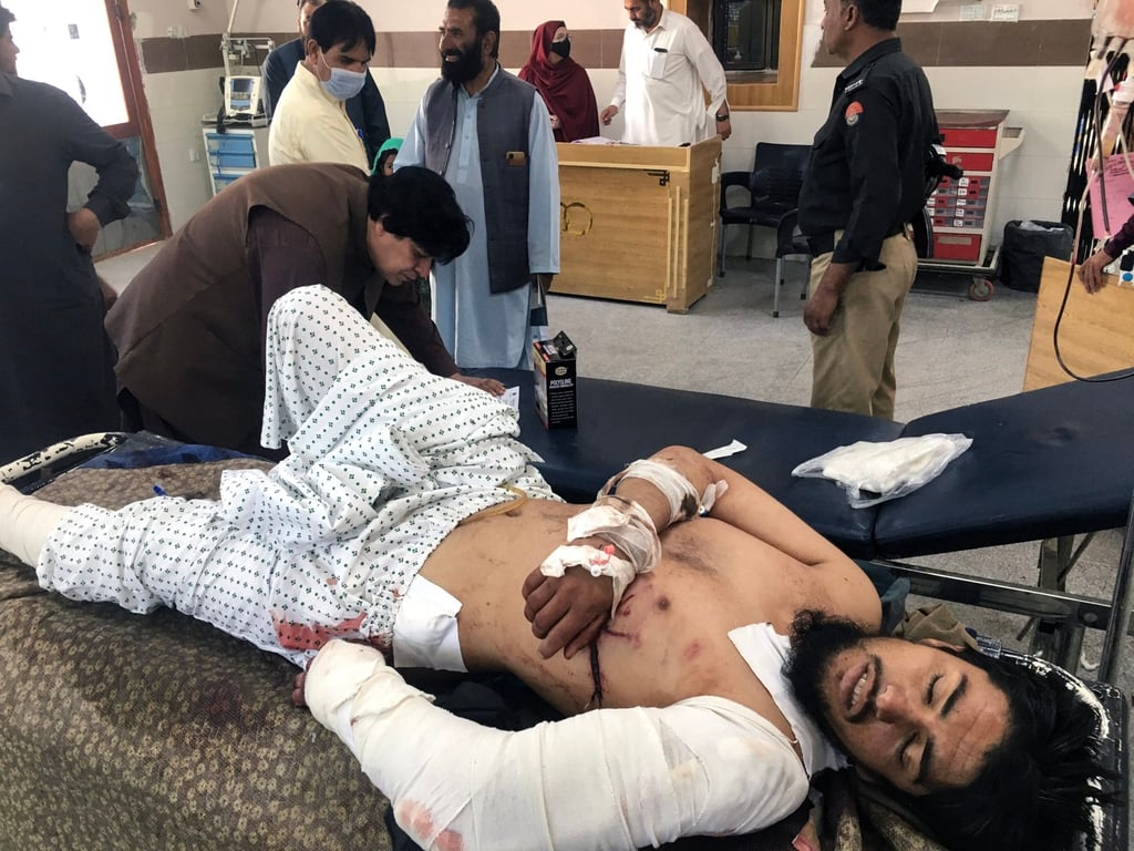 An injured man receives treatment at a hospital in Quetta, following a coal mine attack in the Duki area, Balochistan province, Pakistan, on Friday. Violence in Balochistan has escalated in recent years, with frequent clashes between Pakistani security forces and separatist groups seeking greater autonomy for the province. Photo: EPA-EFE An injured man receives treatment at a hospital in Quetta, following a coal mine attack in the Duki area, Balochistan province, Pakistan, on Friday. Violence in Balochistan has escalated in recent years, with frequent clashes between Pakistani security forces and separatist groups seeking greater autonomy for the province. Photo: EPA-EFE