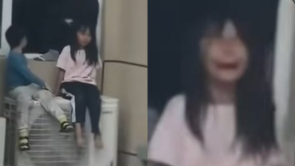 A viral video shows that the woman’s daughter was clearly distressed during the incident. Photo: China News