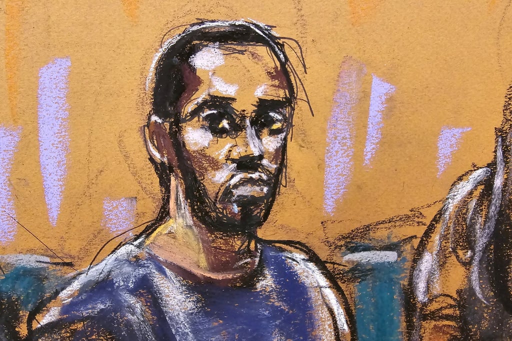 In a courtroom sketch, Combs sits during a bail hearing in federal court in Manhattan, New York in September. Photo: Reuters In a courtroom sketch, Combs sits during a bail hearing in federal court in Manhattan, New York in September. Photo: Reuters