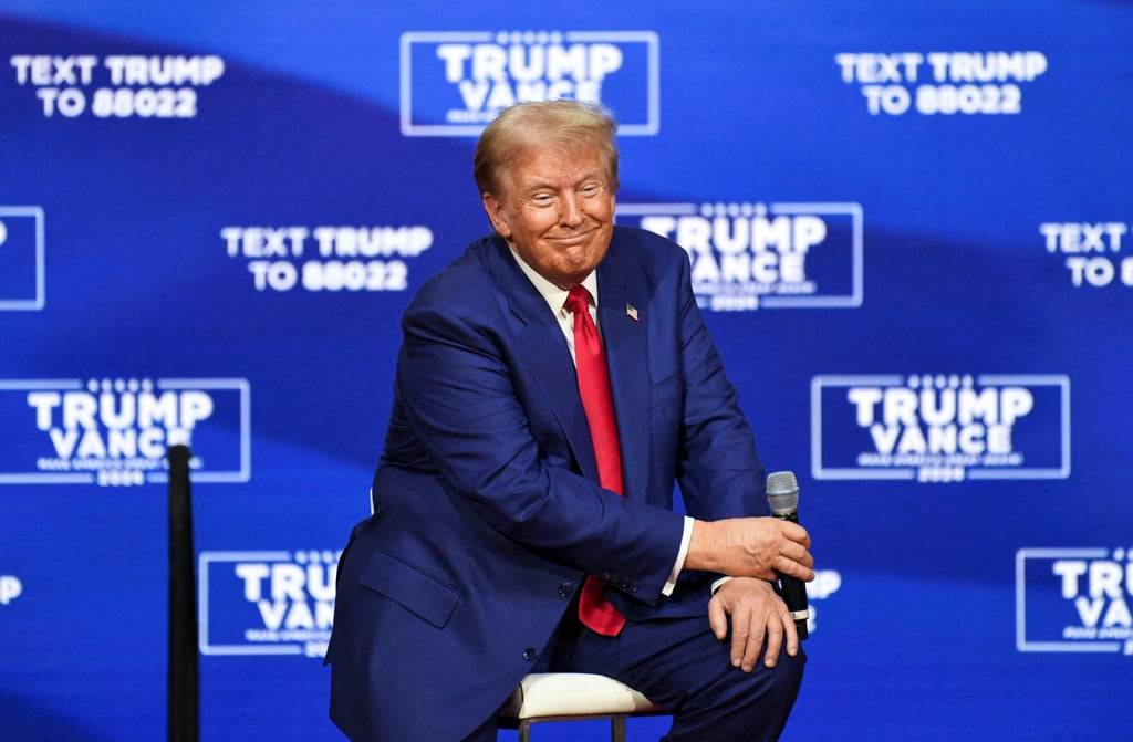 Donald Trump at a town hall campaign event in Oaks, Pennsylvania. Photo: Reuters Donald Trump at a town hall campaign event in Oaks, Pennsylvania. Photo: Reuters