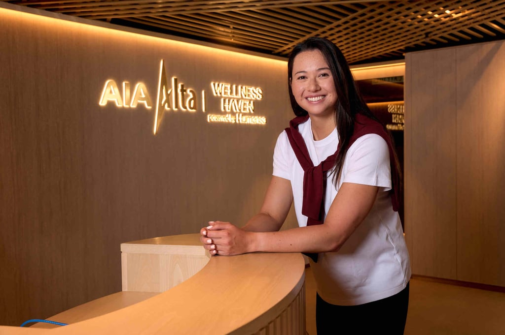 Haughey visits the AIA Alta Wellness Haven to experience services such as the quantum harmonic audio treatment and massage, which help her relax.