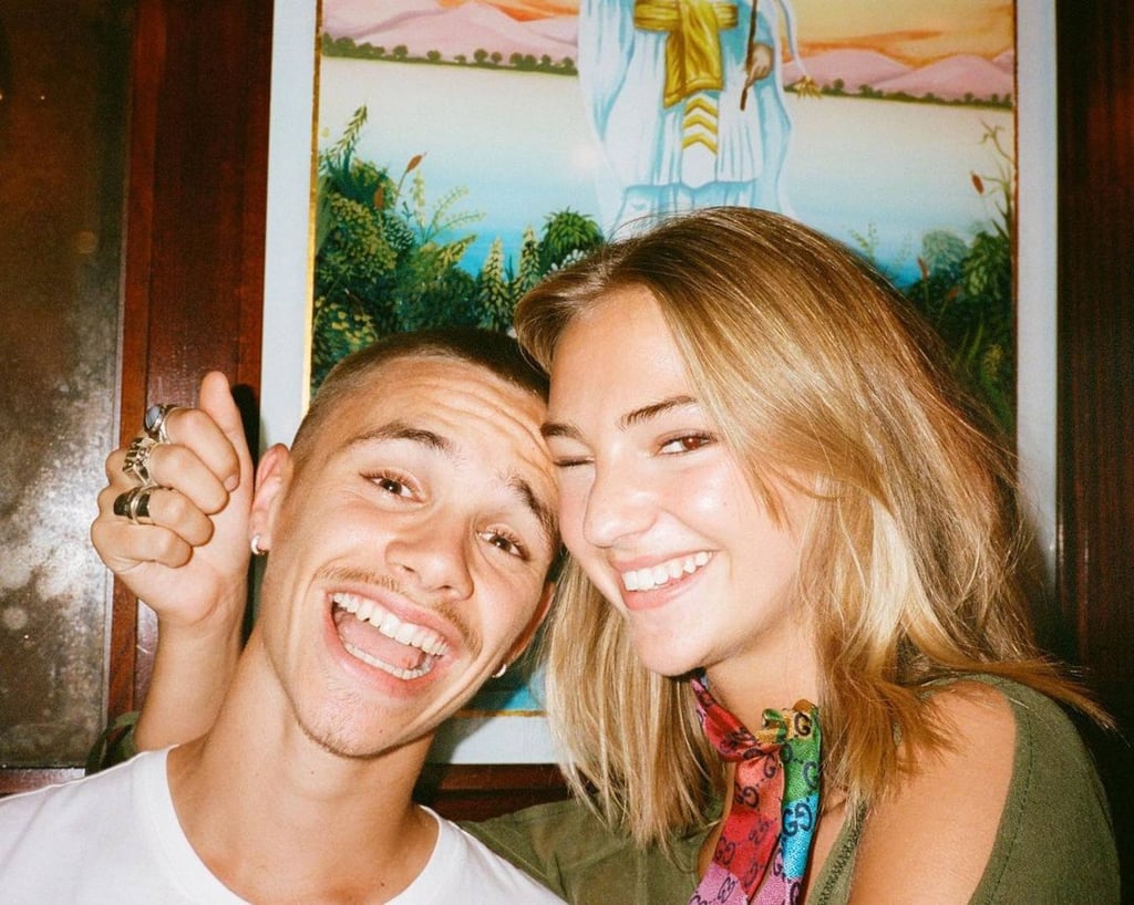 Romeo Beckham previously dated Mia Regan. Photo: @mimimoocher/Instagram