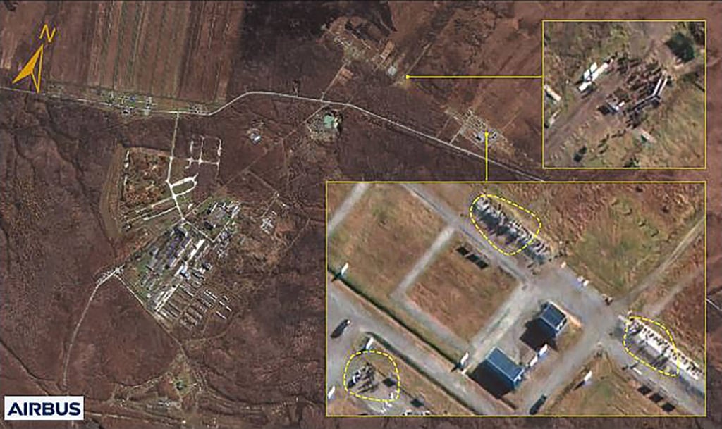 A handout from South Korea’s National Intelligence Service shows a satellite image by Airbus Defence and Space of Russia’s Khabarovsk military facility, where the intelligence service said North Korean personnel gathered within the training ground. Photo: AFP/Airbus Defence and Space via NIS