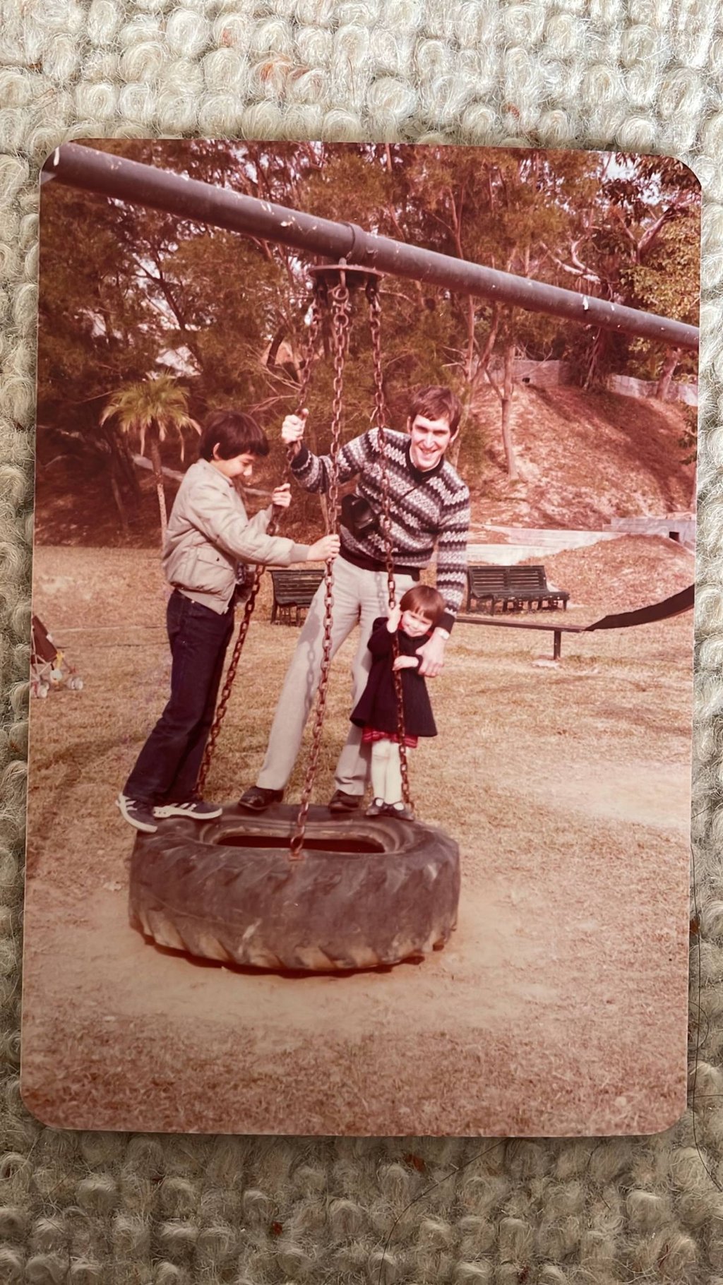 Claire Yates, her father David and uncle Simon at HKJC Beas River Country Club, in 1983. Photo: courtesy of Claire Yates