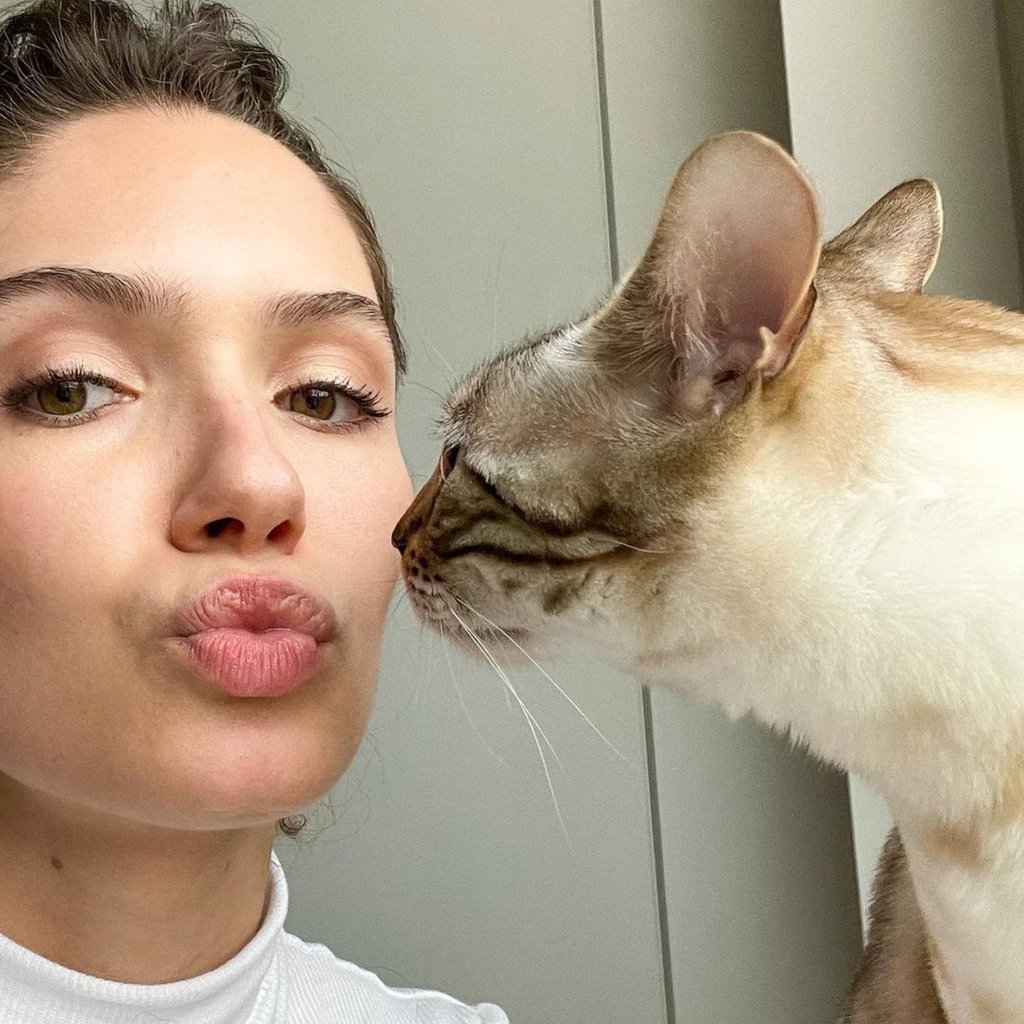 Bianca Rodrigues Grimes with one of her cats. Photo: @realbiancarodrigues/Instagram