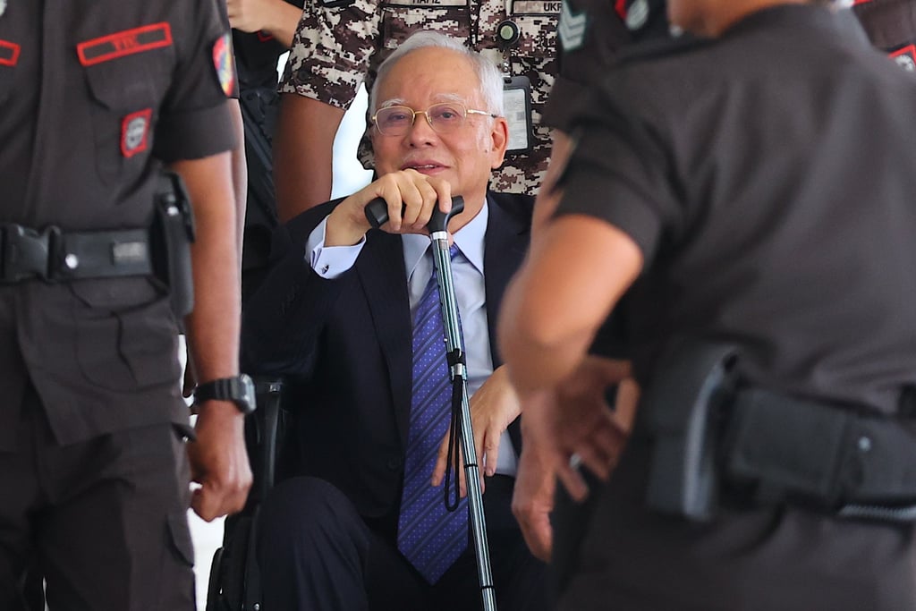 Former Malaysian prime minister Najib Razak arrives at court for a hearing last month. Photo: EPA-EFE Former Malaysian prime minister Najib Razak arrives at court for a hearing last month. Photo: EPA-EFE