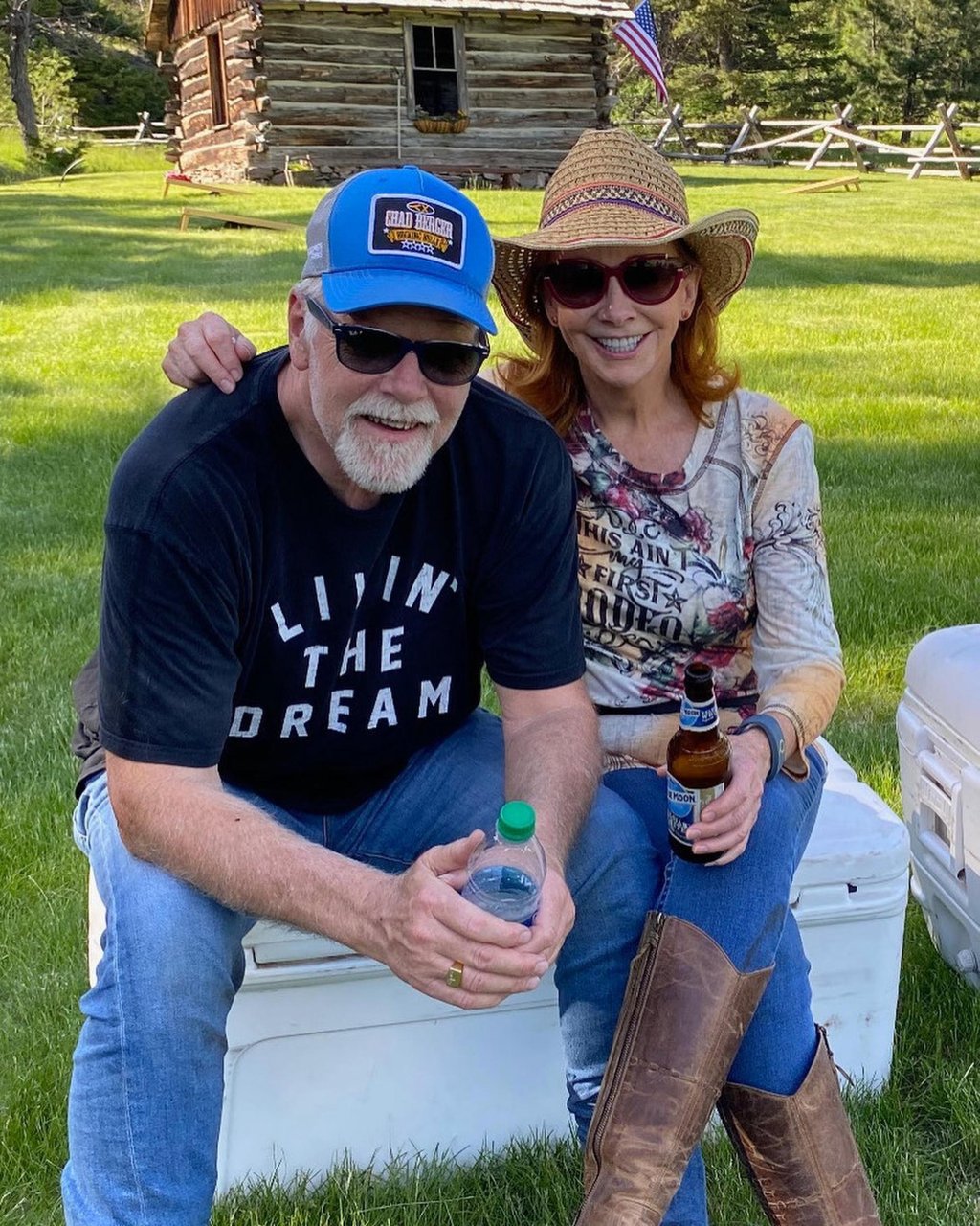 Reba McEntire and Rex Linn first met on a Kenny Rogers film set. Photo: @rexlinn13/Instagram