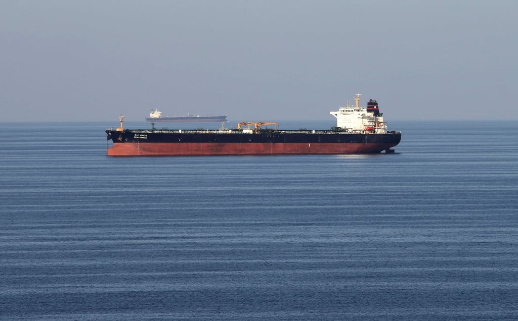 Oil tankers pass through the Strait of Hormuz. Photo: Reuters