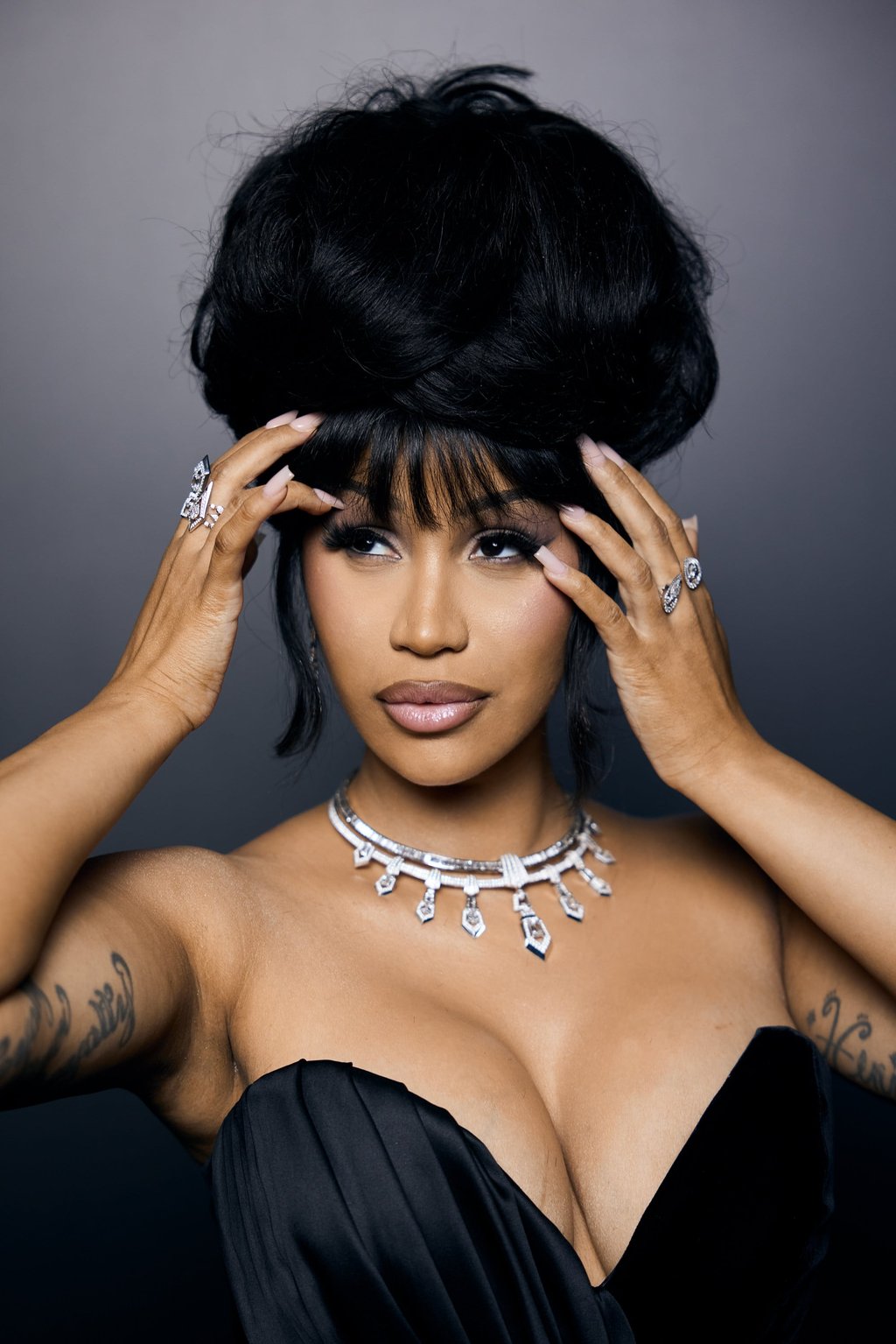 Cardi B at Messika’s 2024 high jewellery show, part of Paris Fashion Week. Photo: Handout