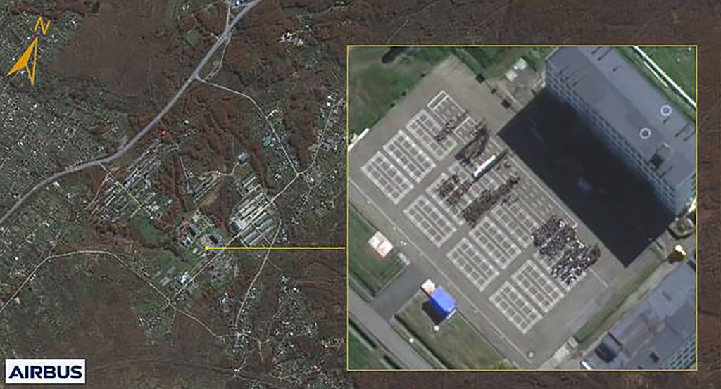 A satellite image of Russia’s Ussuriysk military facility, where South Korea’s National Intelligence Service said North Korean personnel were gathered on October 16, 2024. Photo: AFP A satellite image of Russia’s Ussuriysk military facility, where South Korea’s National Intelligence Service said North Korean personnel were gathered on October 16, 2024. Photo: AFP