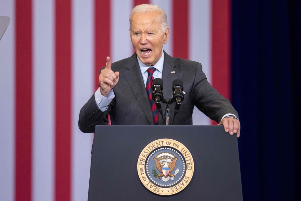 US President Joe Biden in Concord, New Hampshire on Tuesday. Photo: AFP US President Joe Biden in Concord, New Hampshire on Tuesday. Photo: AFP