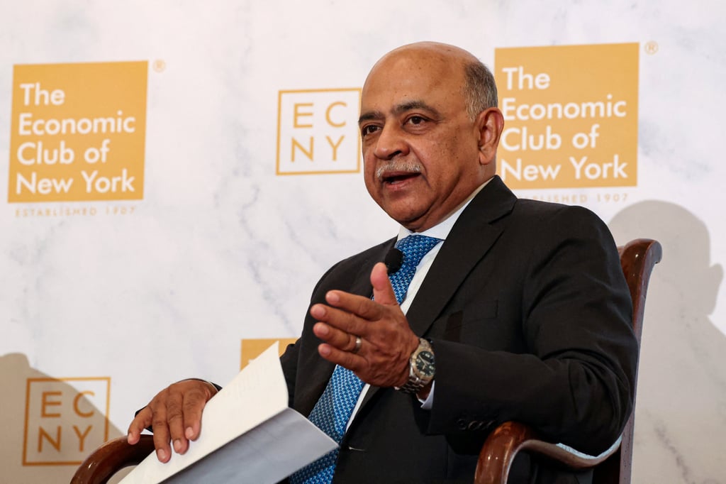 Arvind Krishna, CEO of IBM, speaks during a meeting of the Economic Club of New York in New York City, October 21, 2024. Photo: Reuters Arvind Krishna, CEO of IBM, speaks during a meeting of the Economic Club of New York in New York City, October 21, 2024. Photo: Reuters