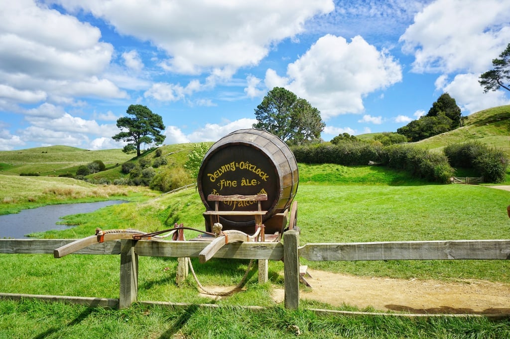 Hobbiton Movie Set in Waikato, New Zealand, was used in the filming of the Lord of the Rings and The Hobbit films. According to Expedia, the area looks set to be a “detour destination” for tourists next year. Photo: Ginny Wong
