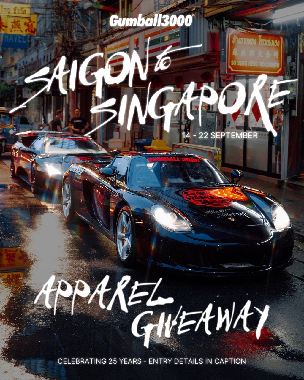 The Gumball 3000 25th Anniversary Rally took place in September. Photo: @gumball3000/Instagram The Gumball 3000 25th Anniversary Rally took place in September. Photo: @gumball3000/Instagram