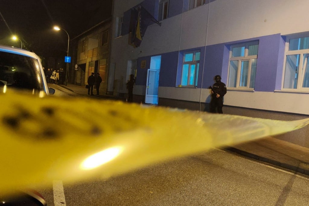 Prosecutors working to determine the motive and all the circumstances of the police station attack characterised it as a terrorist assault. Photo: AP