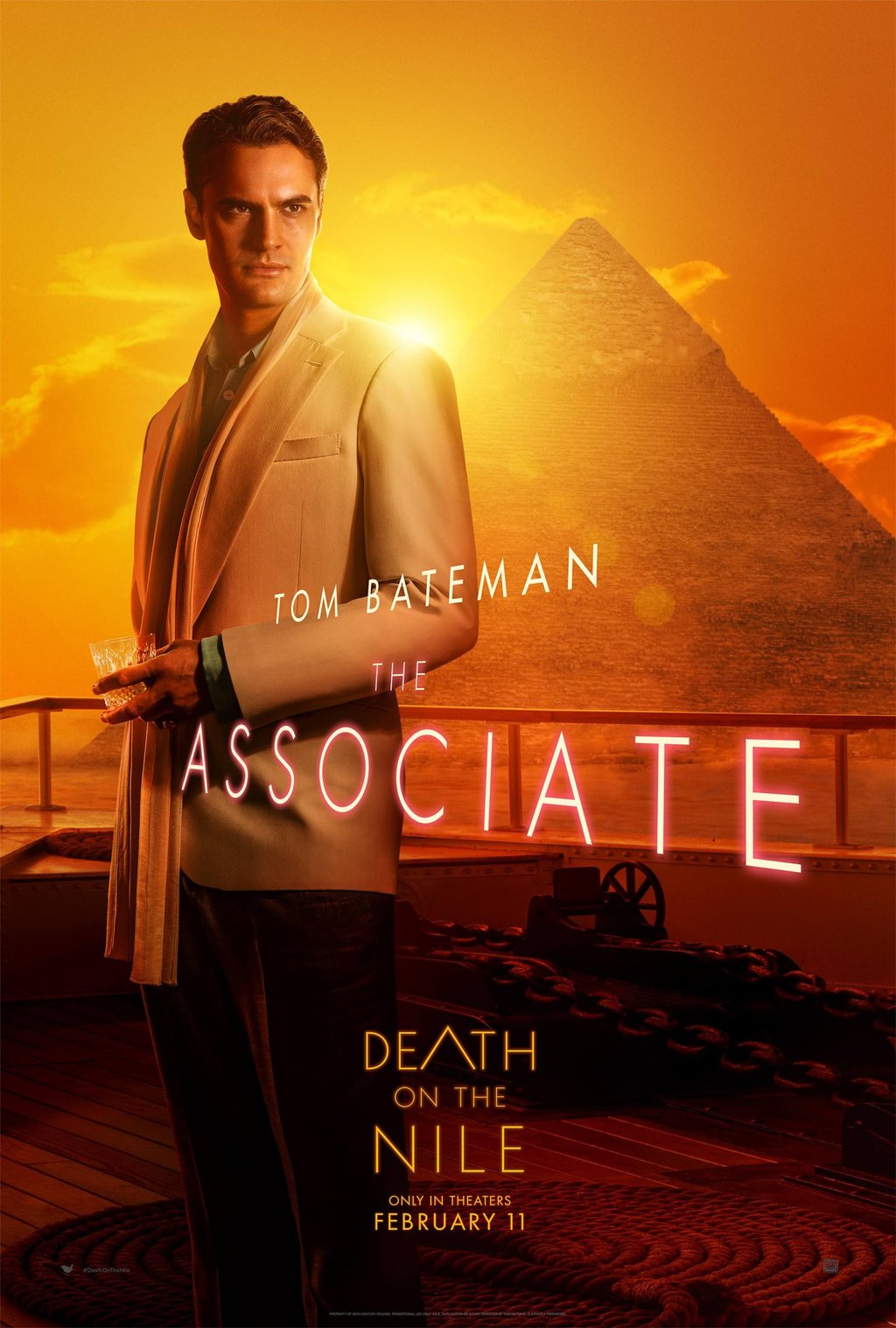 Tom Bateman starred in Death on the Nile (2022) alongside Gal Gadot. Photo: IMDB