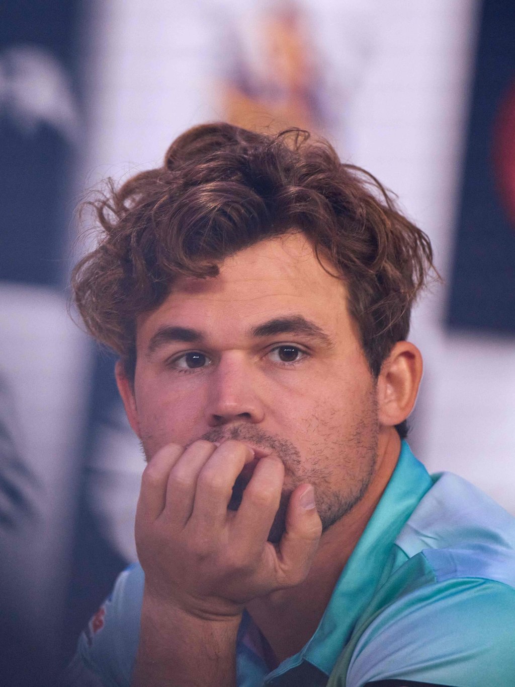 Norway’s Magnus Carlsen considers his next move as he plays against India’s Viswanathan Anand on the first day of the Global Chess League competition in London on October 3, 2024. Photo: AFP Norway’s Magnus Carlsen considers his next move as he plays against India’s Viswanathan Anand on the first day of the Global Chess League competition in London on October 3, 2024. Photo: AFP