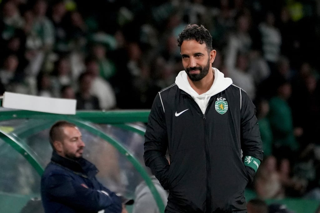 Sporting Lisbon head coach Ruben Amorim took charge of his side for a Portuguese League Cup match against Nacional on Tuesday. Photo: AP Sporting Lisbon head coach Ruben Amorim took charge of his side for a Portuguese League Cup match against Nacional on Tuesday. Photo: AP