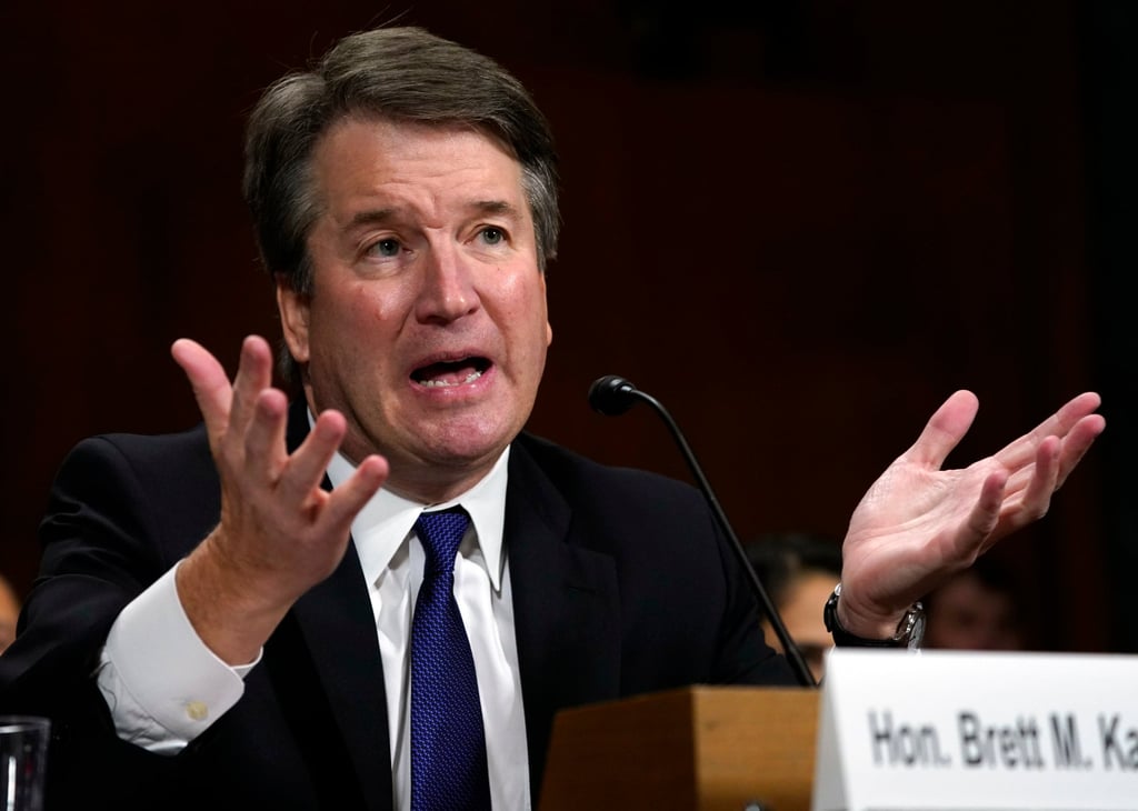 Supreme Court nominee Judge Brett Kavanaugh testifies before the Senate Judiciary Committee on Capitol Hill, Washington, in September 2018. According to a poll by The Associated Press-NORC Center for Public Affairs Research, only one in four people thought he was completely honest during his pivotal testimony to the committee. Photo: AP