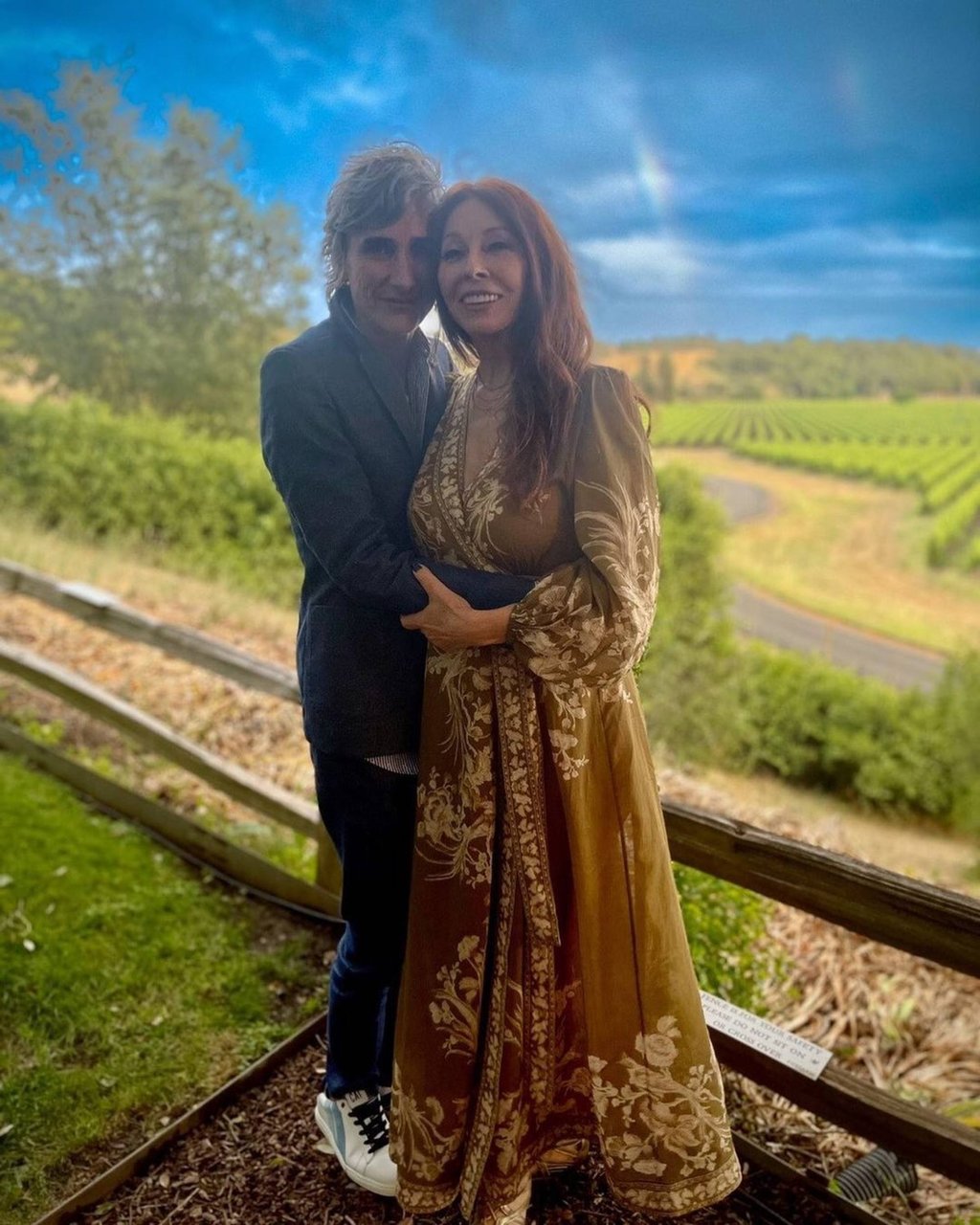 Cassandra Peterson (right) and her long-time partner Teresa Wierson, pictured in June 2022. Photo: @therealelvira/Instagram