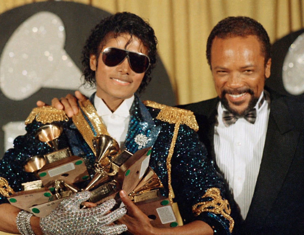 Michael Jackson and Quincy Jones at the Grammy Awards in 1984. File photo: AP