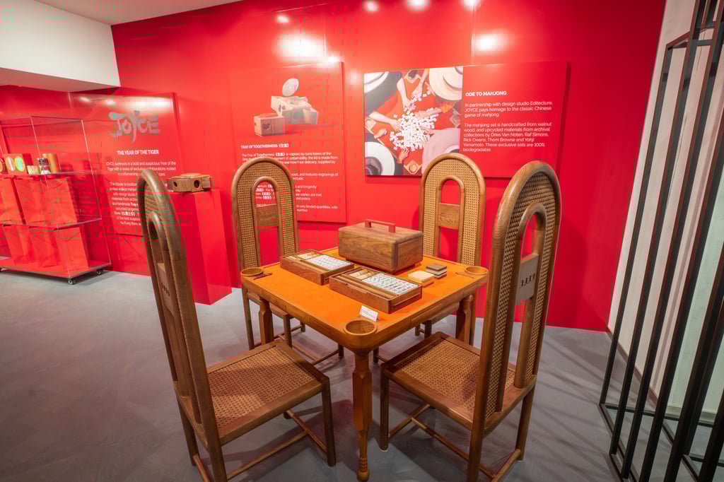 Editecture’s mahjong table, chairs and biodegradable mahjong set will show at the “Hong Kong Design Annex” exhibition at the West Kowloon Cultural District’s Arts Pavilion. Photo: Editecture Editecture’s mahjong table, chairs and biodegradable mahjong set will show at the “Hong Kong Design Annex” exhibition at the West Kowloon Cultural District’s Arts Pavilion. Photo: Editecture