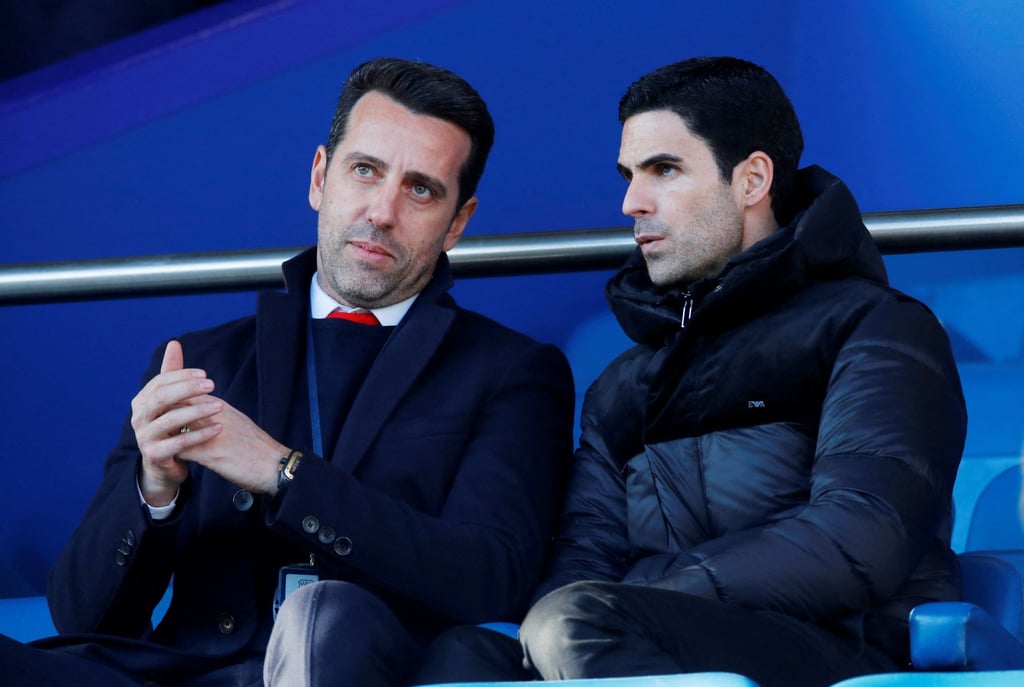 Arsenal boss Mikel Arteta (rigt) and technical director Edu built a team that was almost good enough to win the Premier League. Photo: Reuters