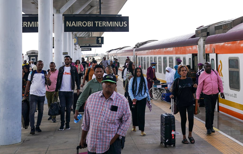 Passengers get off a train from Mombasa at Nairobi Terminus Station of the China built Mombasa-Nairobi Standard Gauge Railway (SGR) in Nairobi. It the first railway built since Kenya’s independence. Photo: Xinhua Passengers get off a train from Mombasa at Nairobi Terminus Station of the China built Mombasa-Nairobi Standard Gauge Railway (SGR) in Nairobi. It the first railway built since Kenya’s independence. Photo: Xinhua