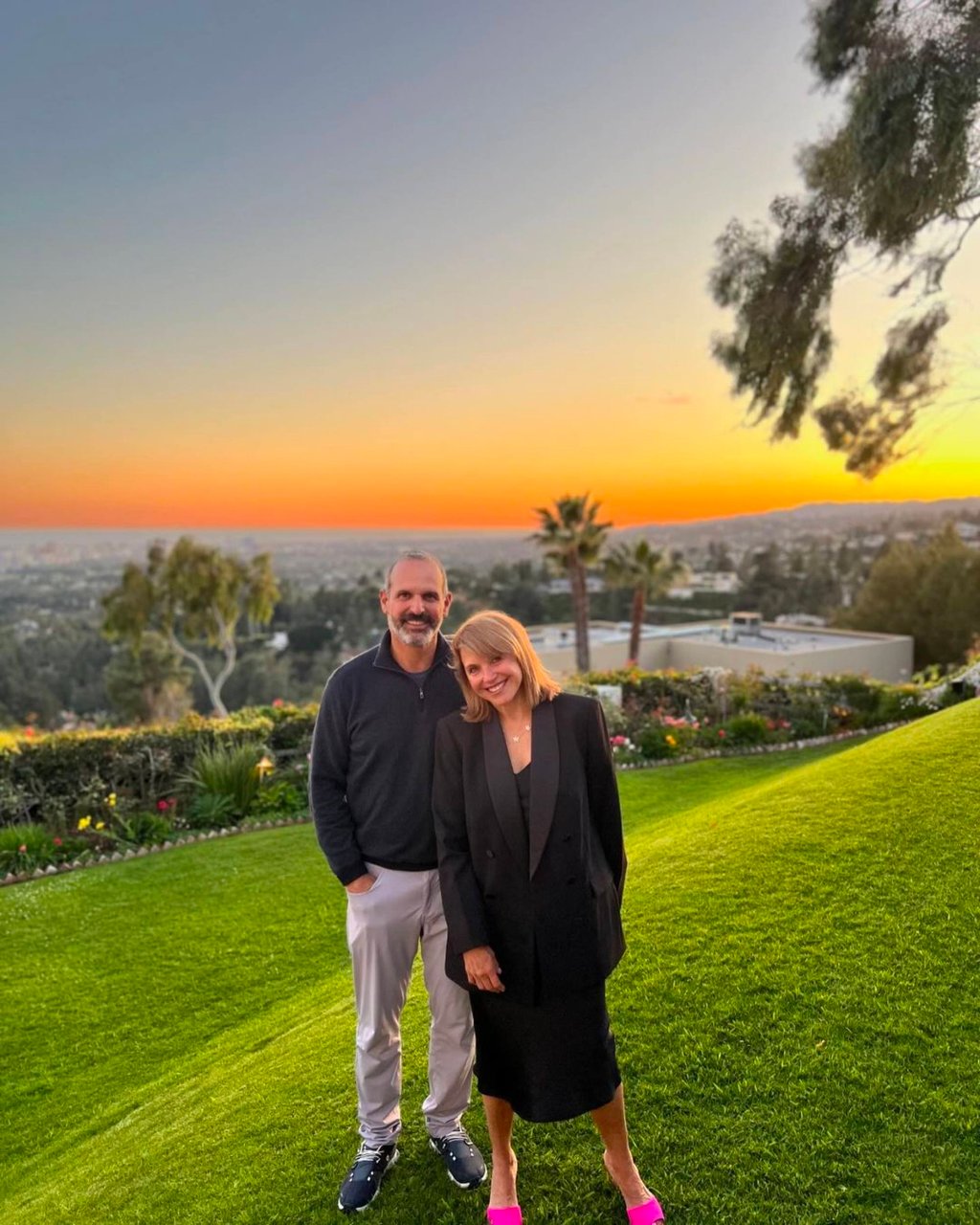 Katie Couric with husband John Molner. Photo: @johnmolner/Instagram