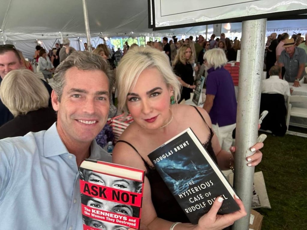 Douglas Brunt and fellow writer Maureen Callahan at the East Hampton Book Festival. Photo: @douglas_brunt/Instagram Douglas Brunt and fellow writer Maureen Callahan at the East Hampton Book Festival. Photo: @douglas_brunt/Instagram