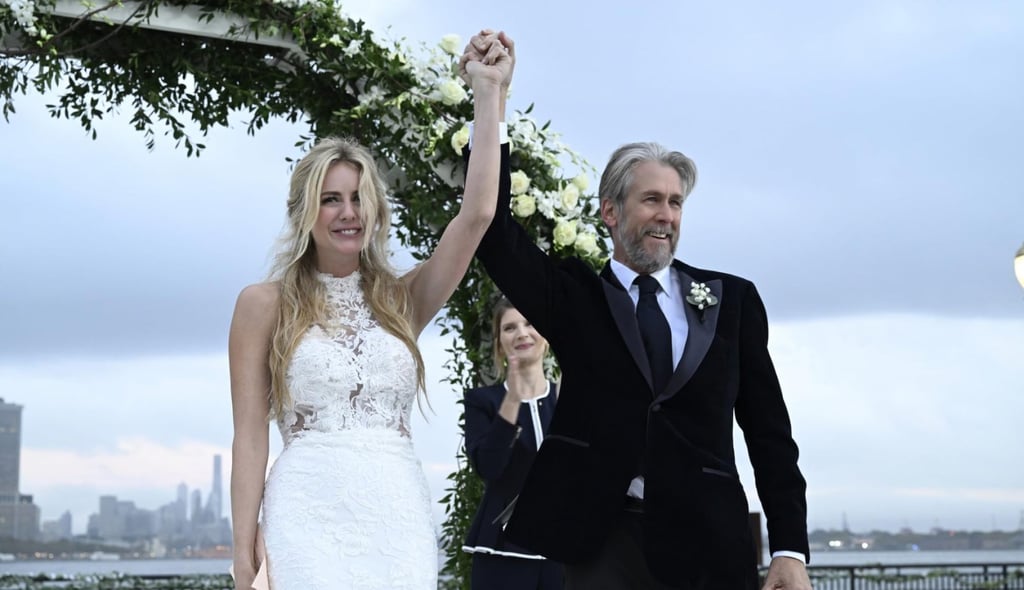 Justine Lupe’s character Willa marrying Connor Roy in Succession. Photo: @MAX/X
