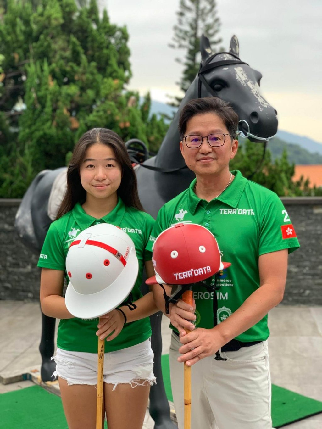 Sharmaine Wong, who plays polo with her father, Samson Wong, says age is not a barrier in the sport. Photo: Handout Sharmaine Wong, who plays polo with her father, Samson Wong, says age is not a barrier in the sport. Photo: Handout
