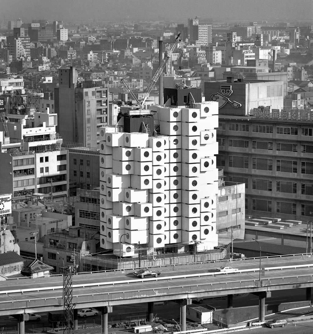 An aerial view of Nakagin Capsule Tower. Photo: Tomio Ohashi An aerial view of Nakagin Capsule Tower. Photo: Tomio Ohashi