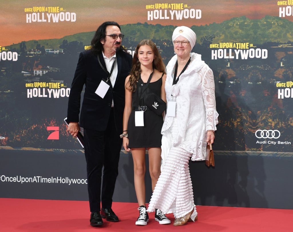 George DiCaprio, his niece Normandie and his second wife Peggy Ann Farrar at the premiere of Once Upon a Time … in Hollywood in August 2019. Photo: Picture Alliance via Getty Images