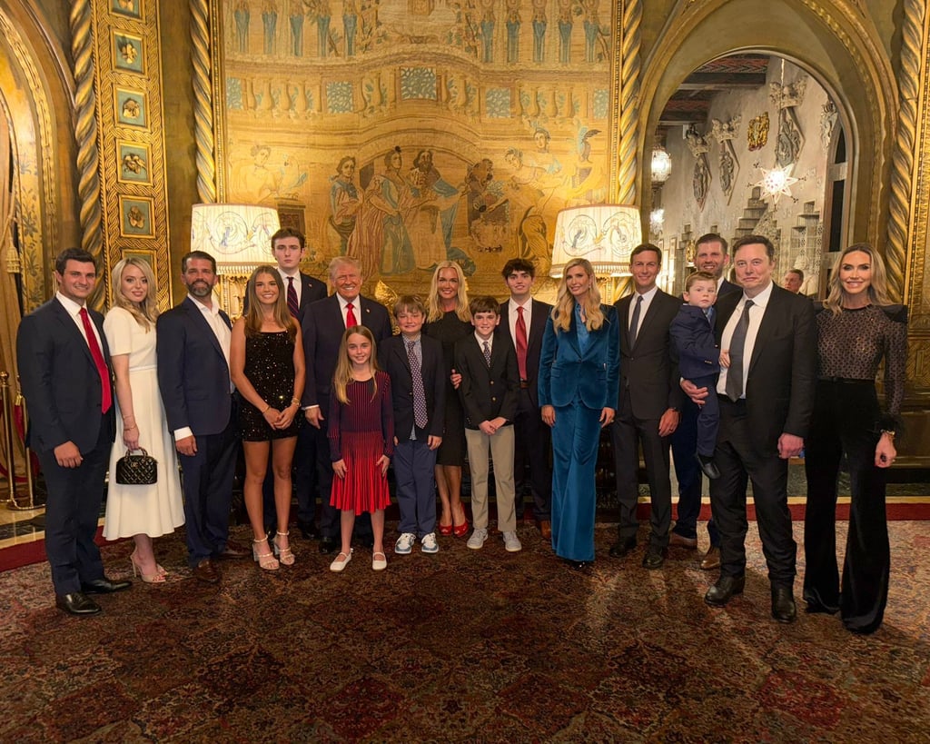 Donald Trump celebrated winning the US presidency with his inner circle of friends and family. Photo: KaiTrumpGolfs/X