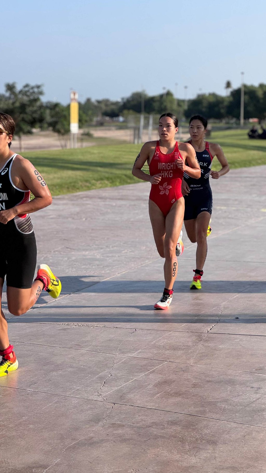 Cade Wright moves towards her runners-up finish in Jubail. Photo: Andrew Wright Cade Wright moves towards her runners-up finish in Jubail. Photo: Andrew Wright