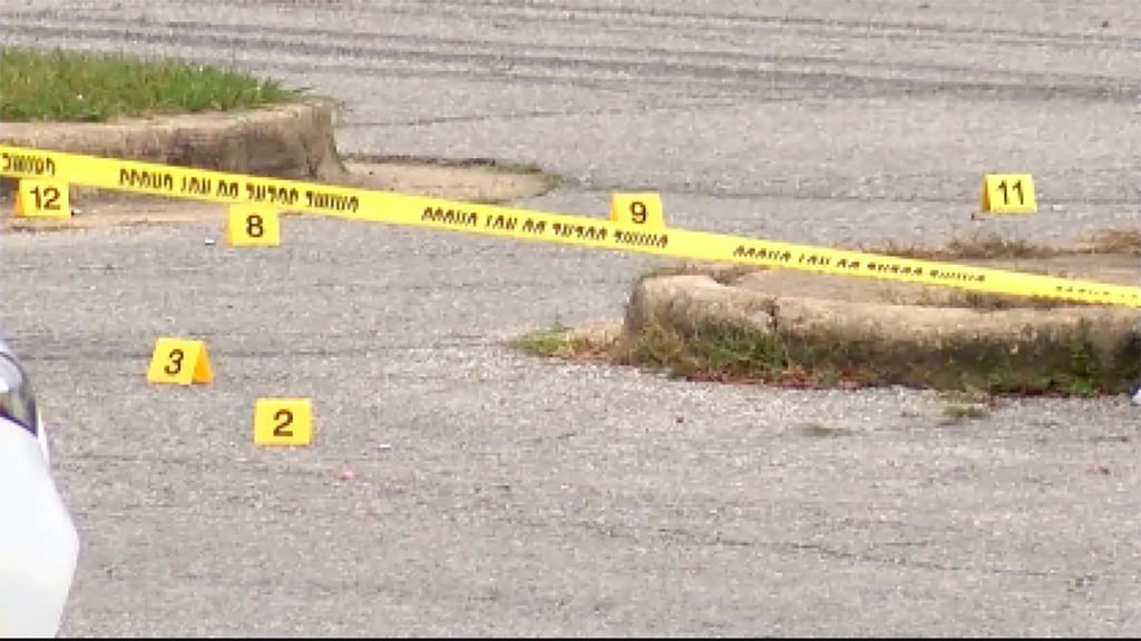 Evidence markers at the scene. Photo: WSFA via AP Evidence markers at the scene. Photo: WSFA via AP