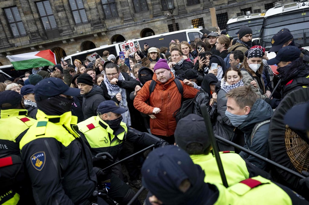 Dutch police arrest dozens at pro-Palestinian rally in Amsterdam after football unrest Dutch police arrest dozens at pro-Palestinian rally in Amsterdam after football unrest