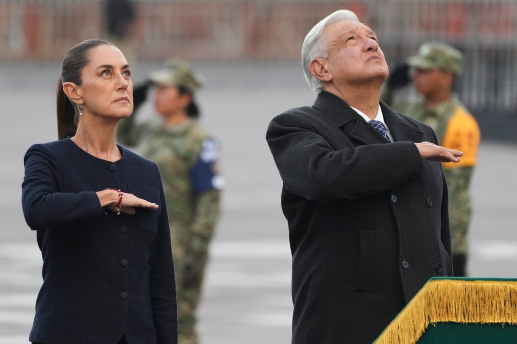 President Claudia Sheinbaum with her predecessor, Andres Manuel Lopez Obrador. File photo: AP President Claudia Sheinbaum with her predecessor, Andres Manuel Lopez Obrador. File photo: AP