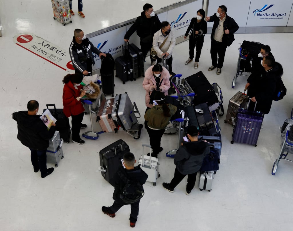 Passengers at Narita airport. Narita says airport staff will take strict measures in cases falling under customer harassment outlined in the new policy. Photo: Reuters Passengers at Narita airport. Narita says airport staff will take strict measures in cases falling under customer harassment outlined in the new policy. Photo: Reuters