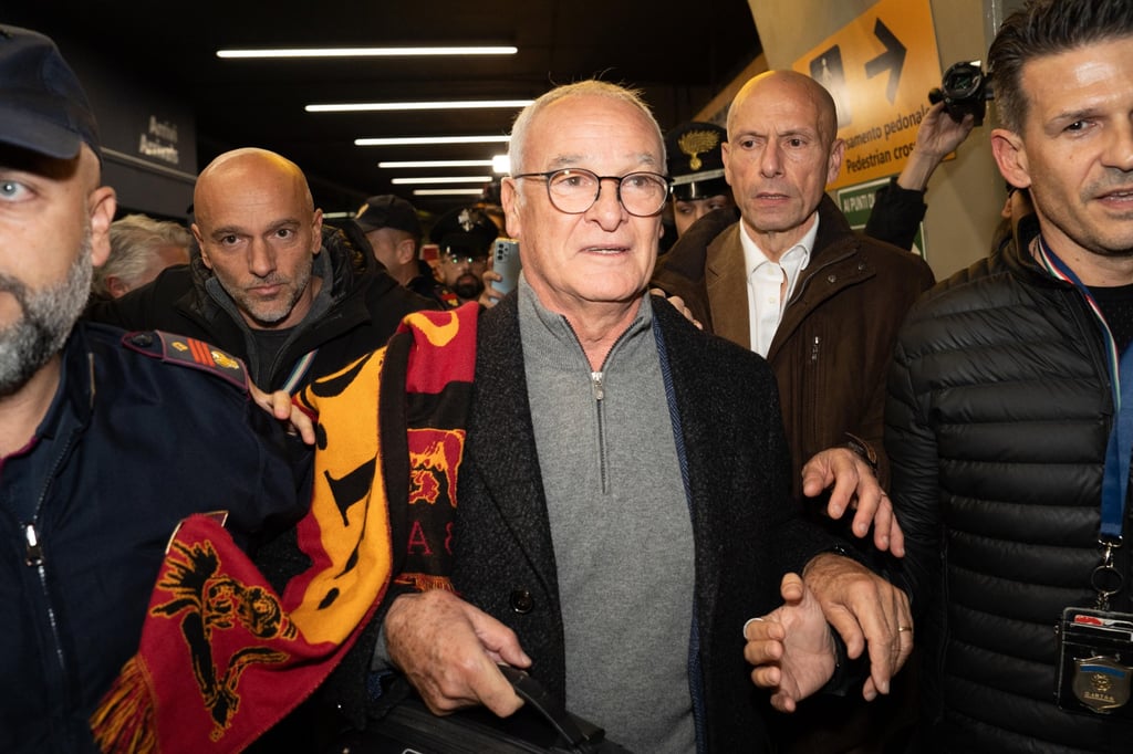 Claudio Ranieri, arrives at the Leonardo da Vinci airport in Fiumicino, near Rome. Photo: EPA-EFE