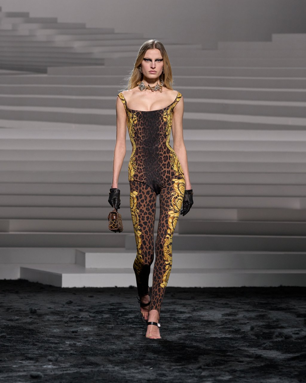 Exotic leopard print for Versace autumn/winter 2024. Photo: Handout