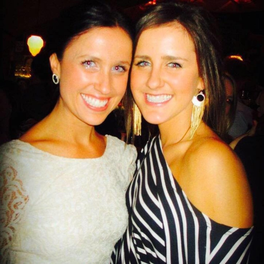 Kate Gladdin (right) pictured with her older sister, Nicole. Photo: Kate Gladdin