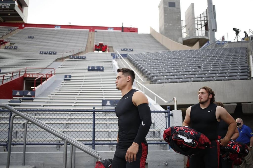 Matt Araiza was embroiled in rape allegations in 2022. Photo: @mattraraiza/Instagram