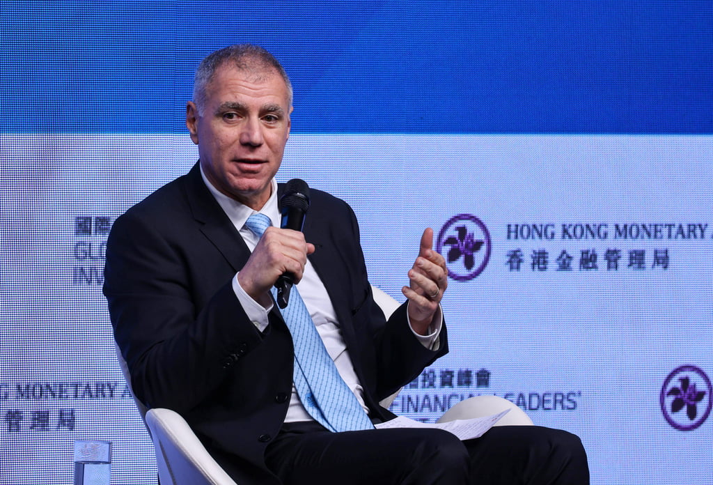 HSBC CEO Georges Elhedery speaks at a panel discussion at the Global Financial Leaders’ Investment Summit on Tuesday. Photo: Dickson Lee