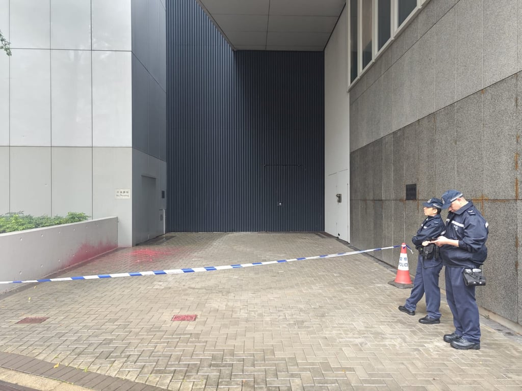 Police inspect the scene. The government has strongly condemned the attack. Photo: Handout