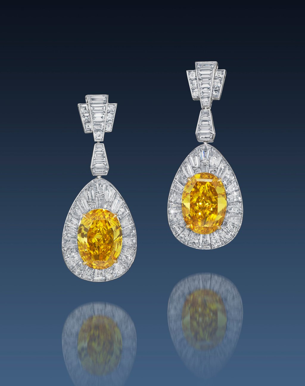 The star lot at Christie’s Hong Kong auction, The Oriental Sunrise earrings, fetched HK$62.02 million. Photo: Handout