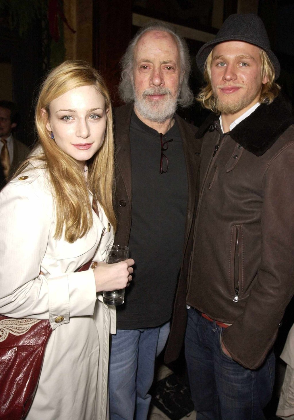 Katharine Towne, her father Robert and then-husband Charlie Hunnam. Photo: Getty Images